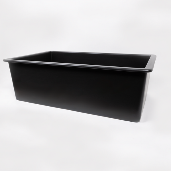 Alma Maurice 813x483 Matte Black Fireclay Single Bowl Sink