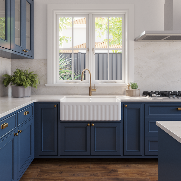 Alma Bronwen 835x459 Gloss White Farmhouse Fireclay Double Bowl Sink