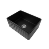 Herman 610x459 Matte Black Farmhouse Fireclay Single Bowl Sink
