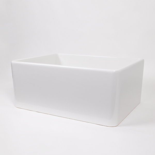 Alma Rose 610x459 Gloss White Farmhouse Fireclay Single Bowl Sink
