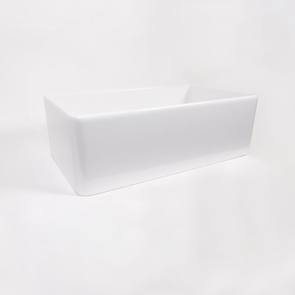 Alma Elodie 760x459 Gloss White Farmhouse Fireclay Single Bowl Sink