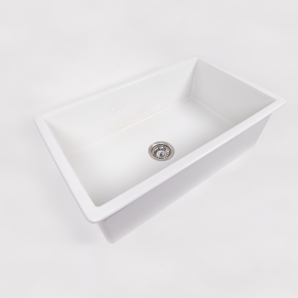 Alma Tamsin 813x483 Gloss White Fireclay Single Bowl Sink