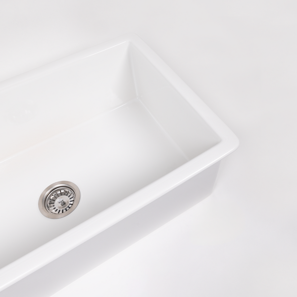 Alma Tamsin 813x483 Gloss White Fireclay Single Bowl Sink