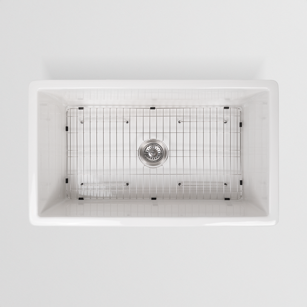 tamsin gloss white topmount fireclay single bowl sink