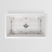 tamsin gloss white topmount fireclay single bowl sink