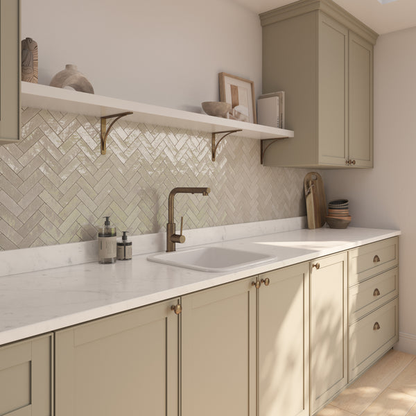 Alma Abigail 483x483 Gloss White Fireclay Single Bowl Sink