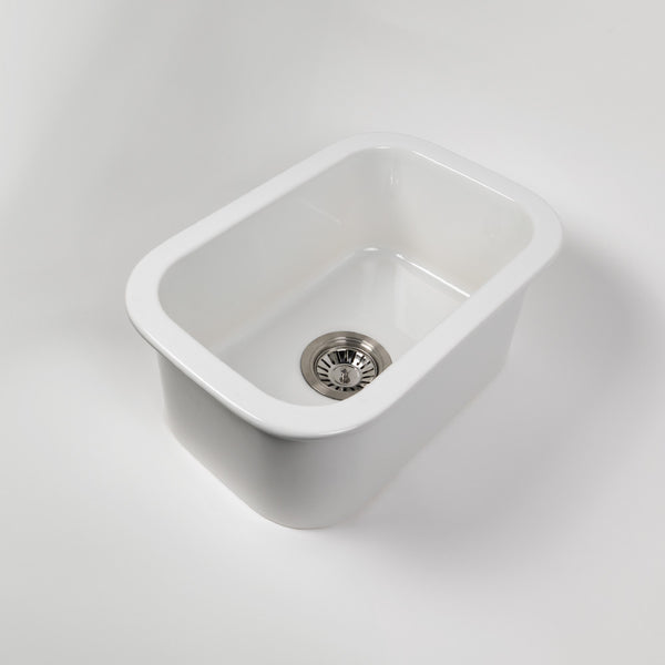 Alma Oswynn 330x483 Gloss White Fireclay Single Bowl Sink