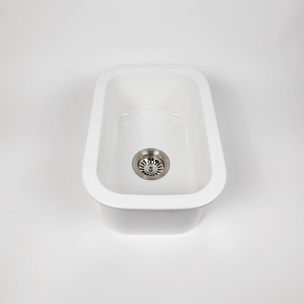 Alma Oswynn 330x483 Gloss White Fireclay Single Bowl Sink