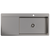Alma Brushed Gunmetal Iver 1080x500 Single Bowl Tap Landing with Left Drain Board Sink