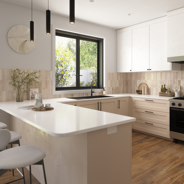 Alma Brushed Gunmetal Iver 1080x500 Single Bowl Tap Landing with Left Drain Board Sink