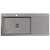 Alma Brushed Gunmetal Iver 1080x500 Single Bowl Tap Landing with Right Drain Board Sink