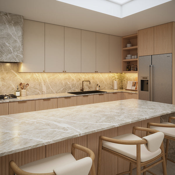 Alma Randall 1000x500 Black Granite Left Drainboard Single Bowl Tap Landing Sink