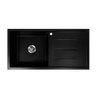 Alma Randall 1000x500 Black Granite Right Drainboard Single Bowl Tap Landing Sink