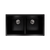 Alma Keith 848x467 Black Granite Square Double Bowl Sink