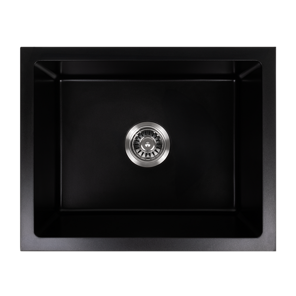 Alma Kenneth 540x430 Black Granite Square Single Bowl Sink