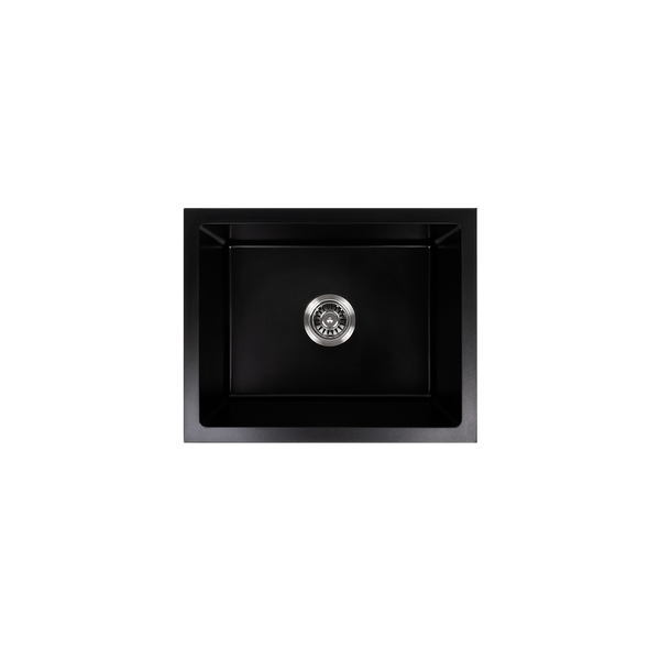 Alma Kenneth 540x430 Black Granite Square Single Bowl Sink