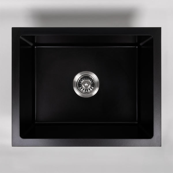 Alma Kenneth 540x430 Black Granite Square Single Bowl Sink