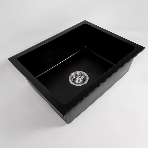 Alma Kenneth 540x430 Black Granite Square Single Bowl Sink