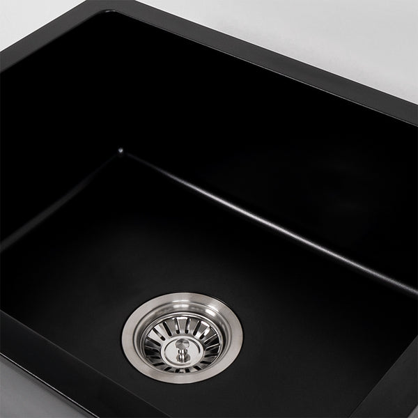 Alma Kenneth 540x430 Black Granite Square Single Bowl Sink