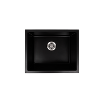 Alma Donald 560x445 Black Granite Square Single Bowl Sink