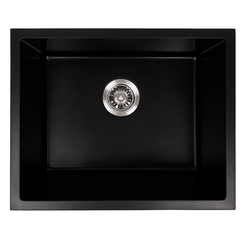 Donald 560x445 Black Granite Square Single Bowl Sink