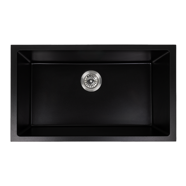 Alma Walter 760x440 Black Granite Single Bowl Sink