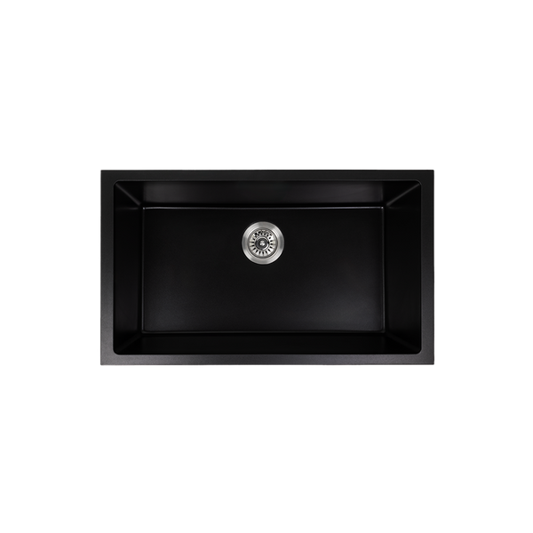 Alma Walter 760x440 Black Granite Single Bowl Sink