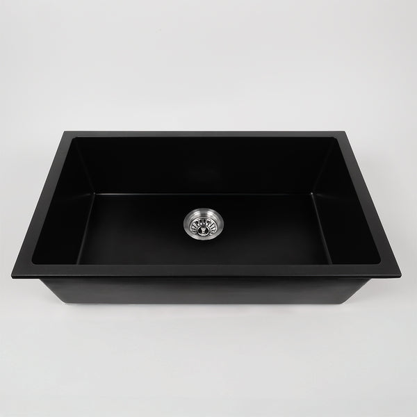 Alma Walter 760x440 Black Granite Single Bowl Sink