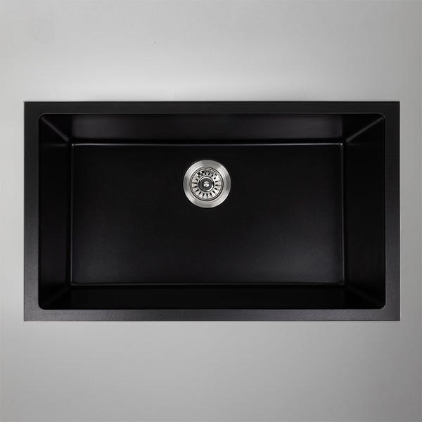Alma Walter 760x440 Black Granite Single Bowl Sink