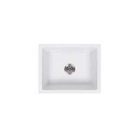Alma Kenneth 540x430 White Granite Square Single Bowl Sink