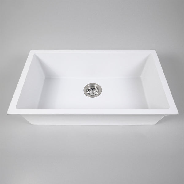 Alma Walter 760x440 White Granite Single Bowl Sink