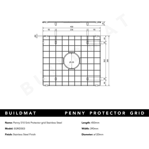 Alma Penny 510 Sink Protector Grid