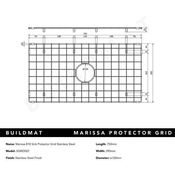 Alma Marissa 810 Sink Protector Grid