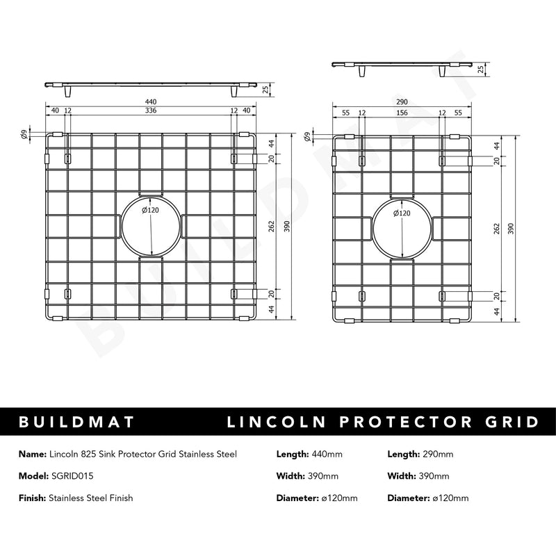 Lincoln 825 Double Sink Protector Grid