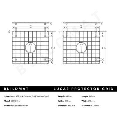 Lucas 975 Mega Double Sink Protector Grid