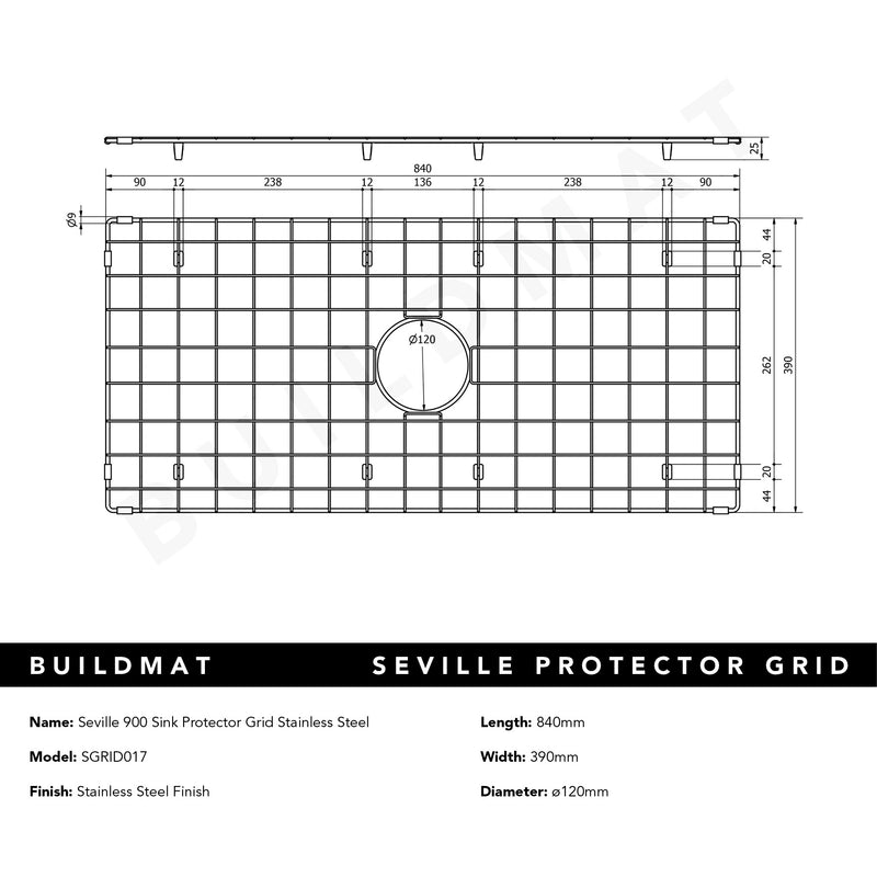 Seville 900 Sink Protector Grid