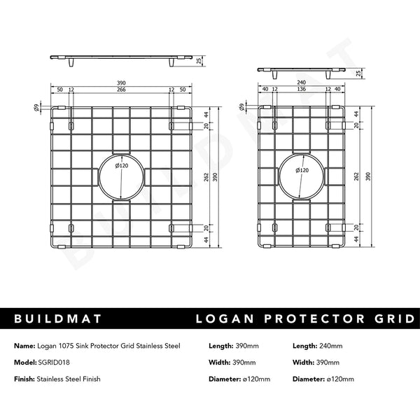 Alma Logan 1075 Double Sink Protector Grid