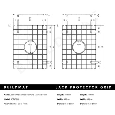 Jack 820 Double Sink Protector Grid