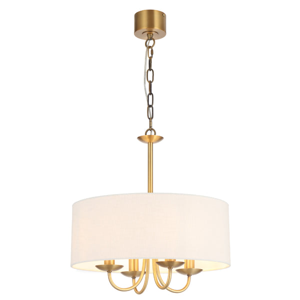 Telbix Shiron 4 Light Pendant Brass