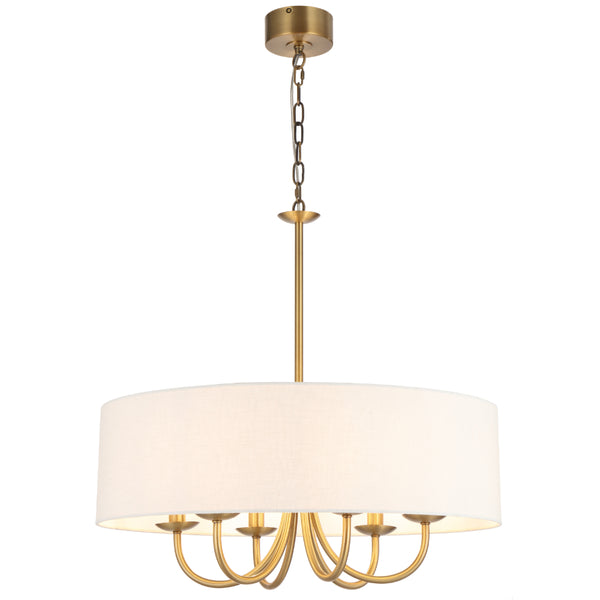 Telbix Shiron 6 Light Pendant Brass
