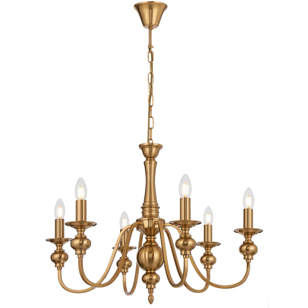 Telbix Siedel 6 Light Pendant Copper