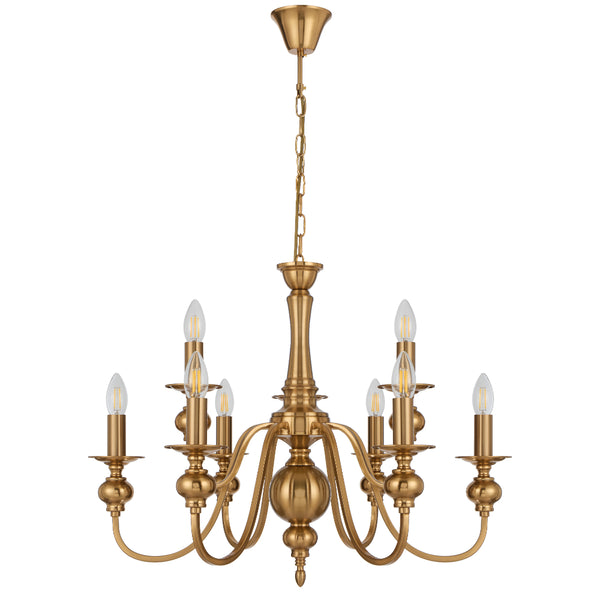 Telbix Siedel 9 Light Pendant Copper