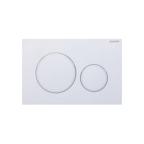 Fienza Geberit Sigma 20 Round Button Flush Plate Matte White