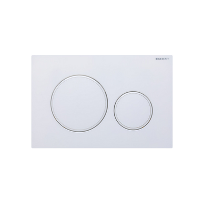 Fienza Geberit Sigma 20 Round Button Flush Plate Matte White
