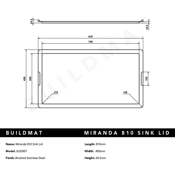 Alma Miranda 810 Sink Lid