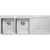 Oliveri Sonetto Double Bowl Topmount Sink with Right Drainboard