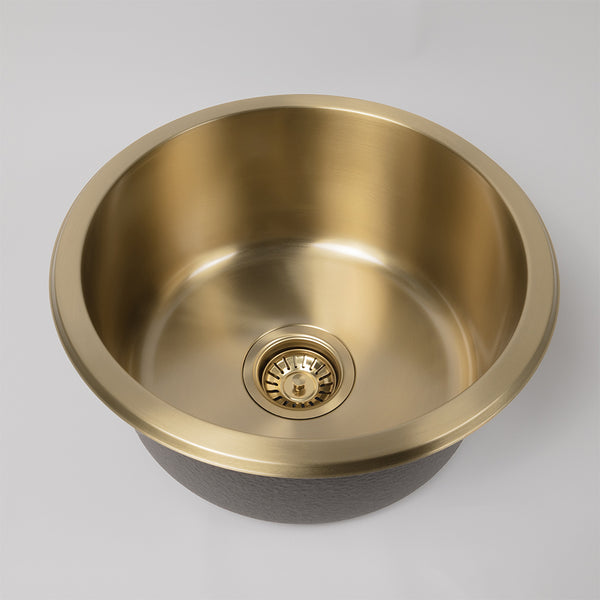Alma Brushed Brass Gold Divya 425x425 Round Sink