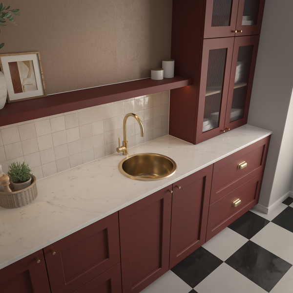 Alma Brushed Brass Gold Divya 425x425 Round Sink