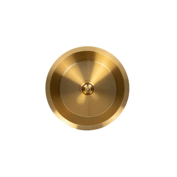 Alma Stella Round Sink Dark Brushed Gold