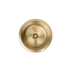 Alma Brushed Brass Gold Divya MKII 450 Round Sink